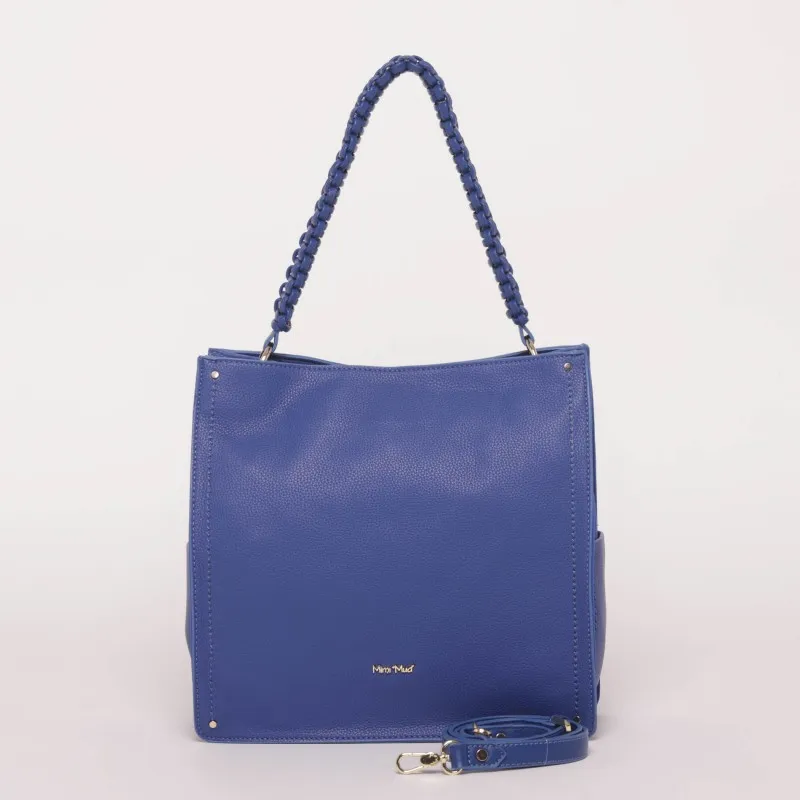 BORSA A SPALLA CON CUCITURE BLUETTE