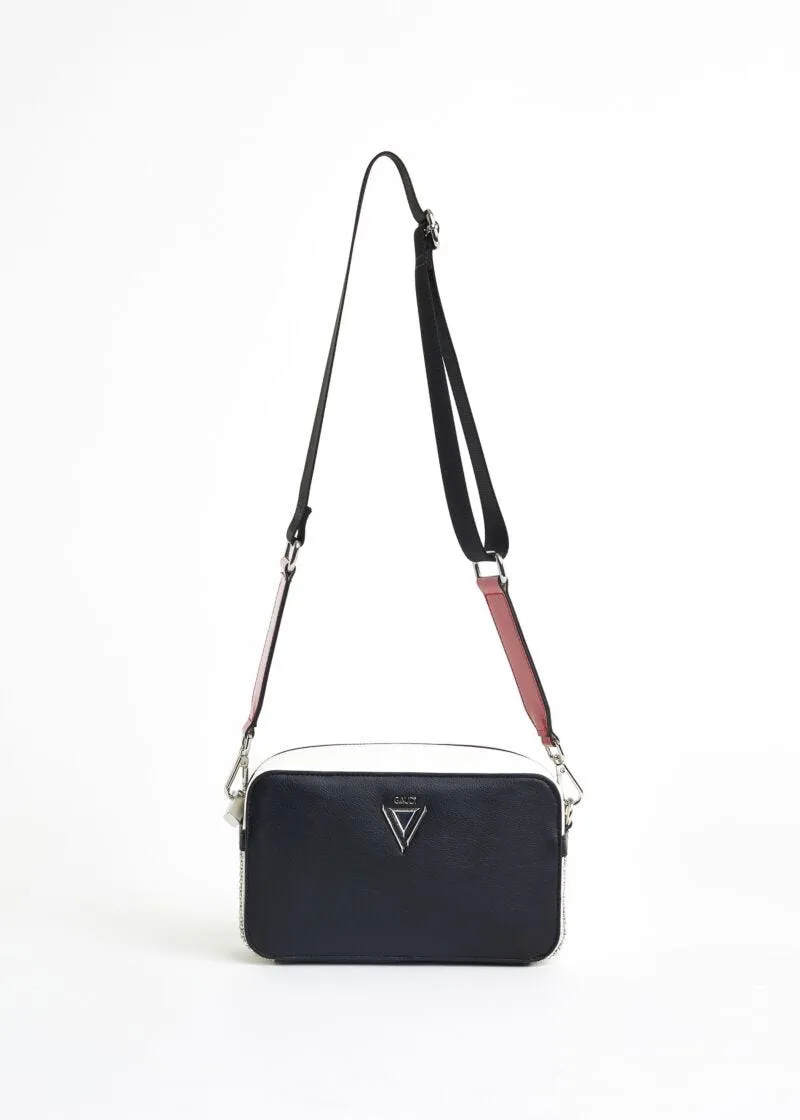 Borsa crossbody con strass