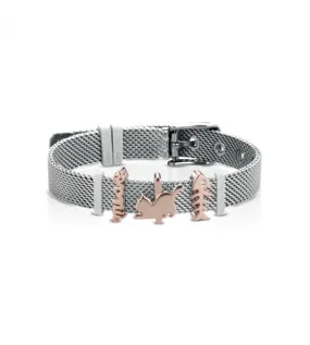 Bracciale Donna Gioielli Ops Objects Glitter Fancy Cuore pvd oro rosa opsbr-371