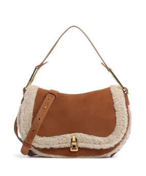  Coccinelle Magie Borsa a mano pelle ruvida marrone  