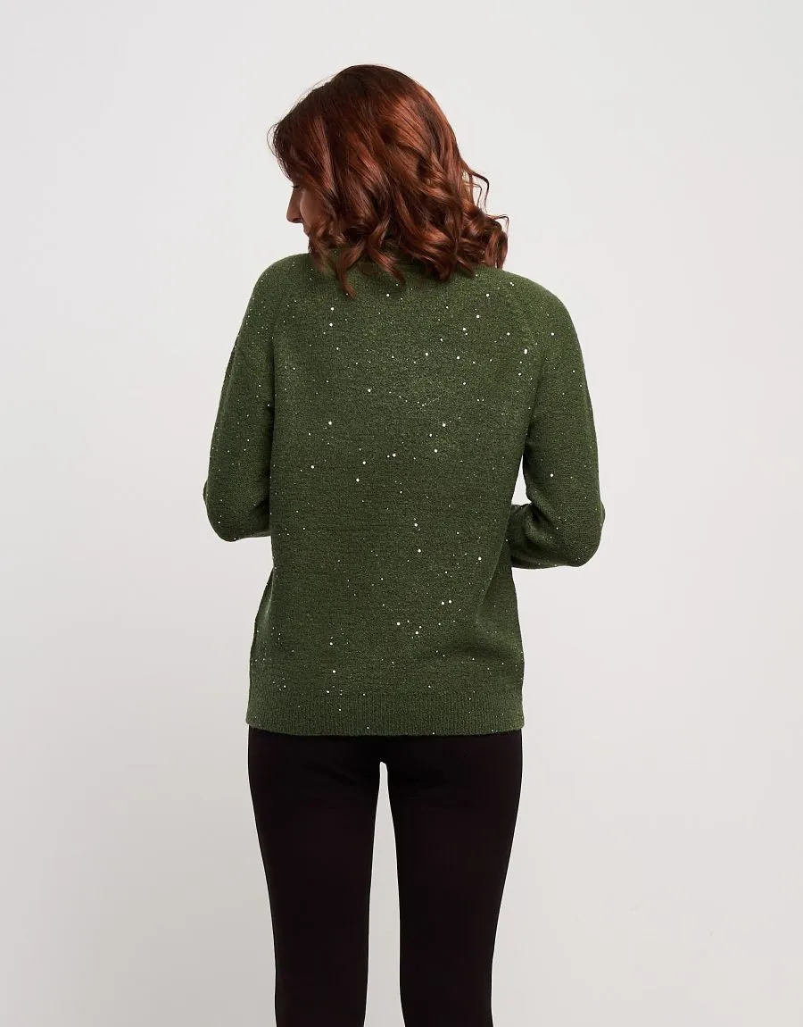 Dolcevita con filato in paillettes