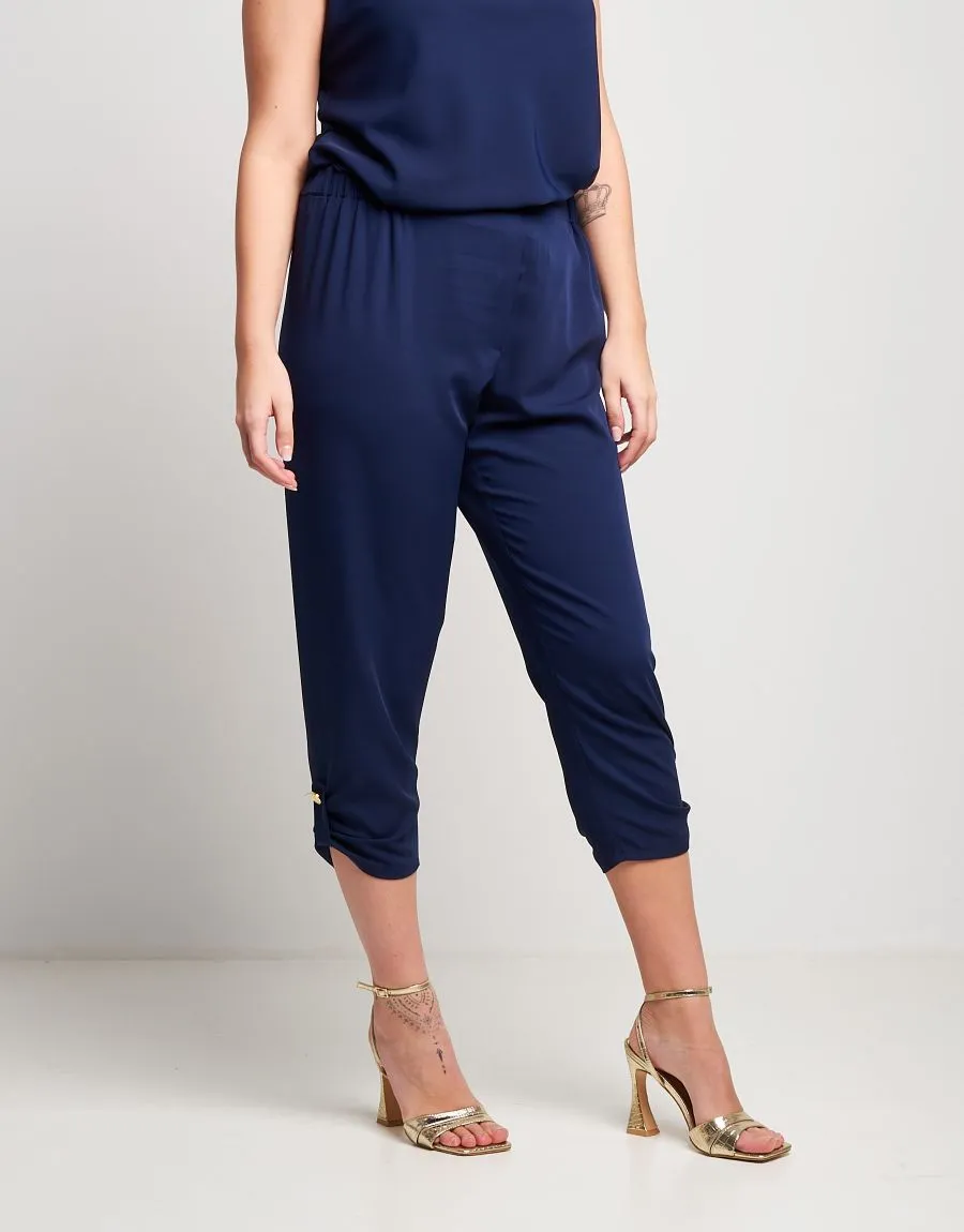 Pantalone in fluido cropped