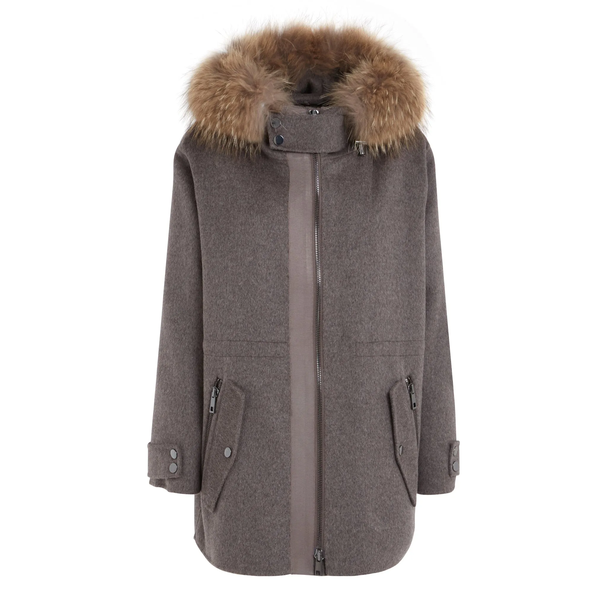 P.A.R.O.S.H.  Parka in lana grigio
